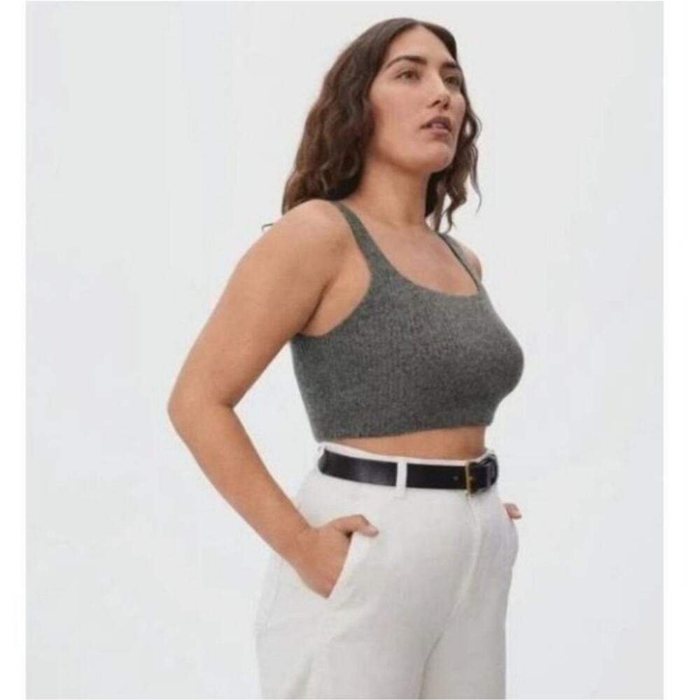 NWT verlane Yak And Wool Blend The Cozy Stretch Knit Cropped Tank Size M